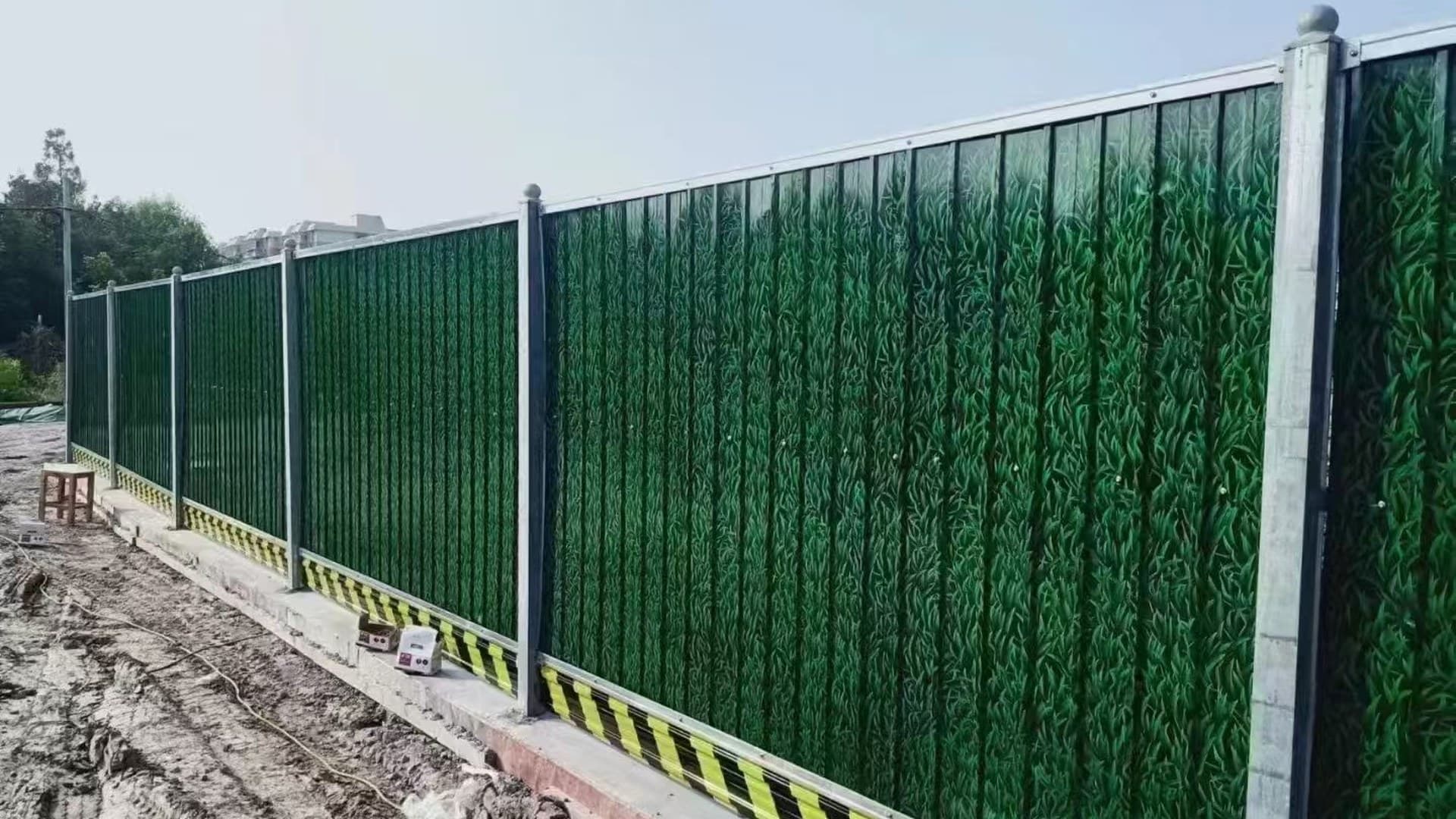 Site panels and fence components prepared for the next handover