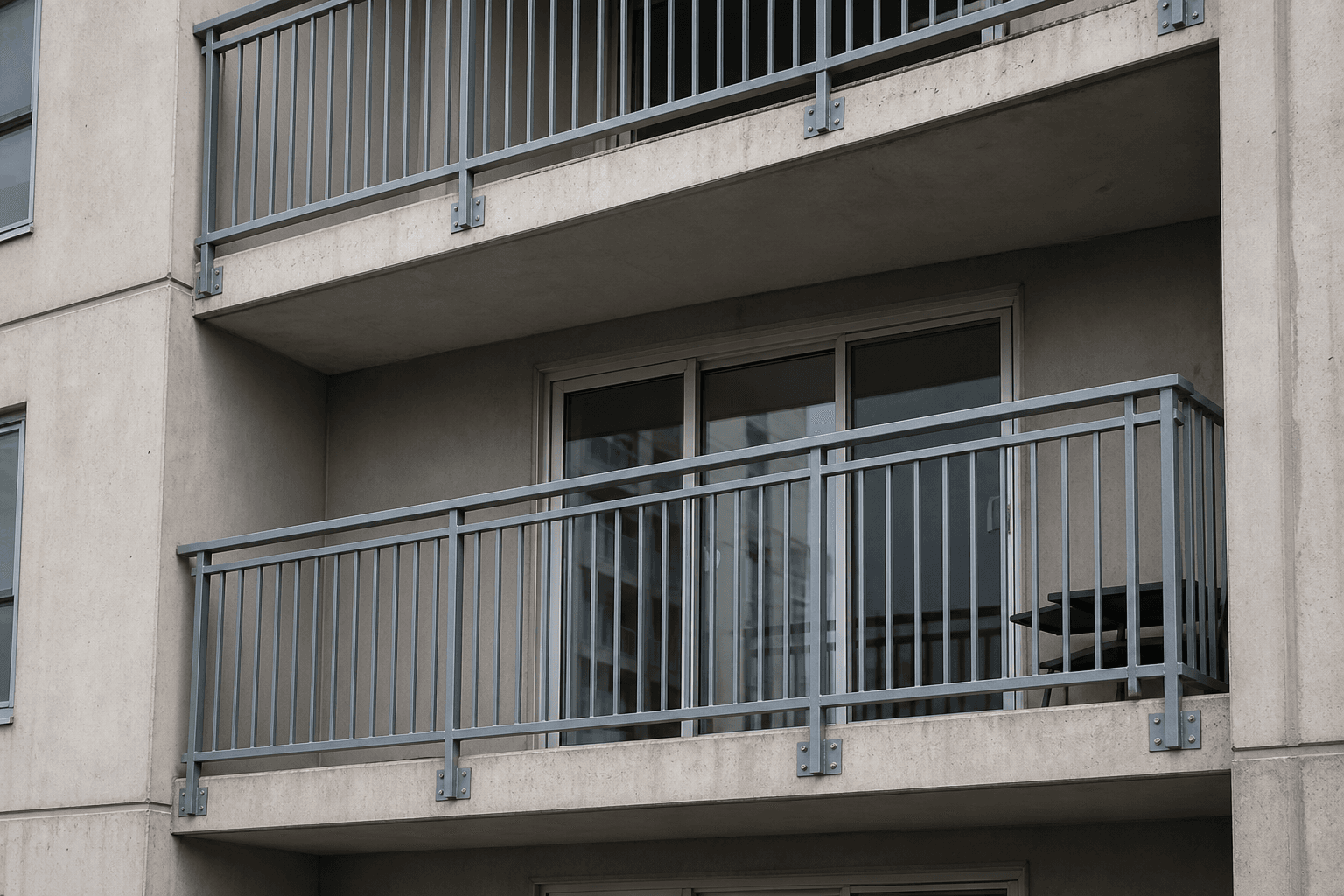 Balcony Railing/Guardrail in a realistic industrial setting