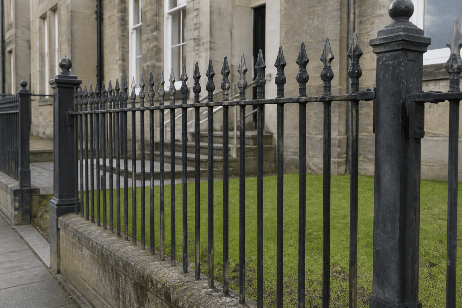 Cast Iron Fence in a realistic industrial setting