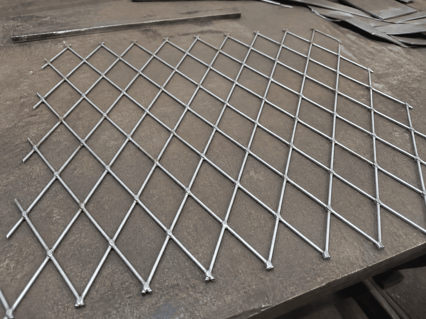 Diamond Welded Wire Mesh in a realistic industrial setting