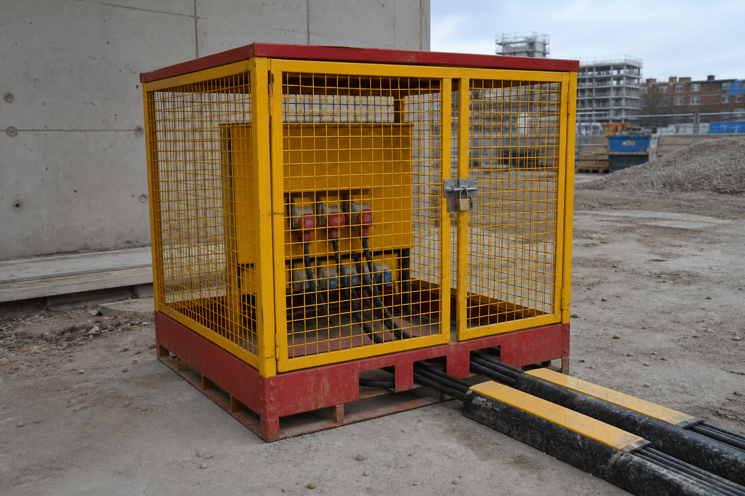 Electrical Distribution Box Safety Enclosure in a realistic industrial setting