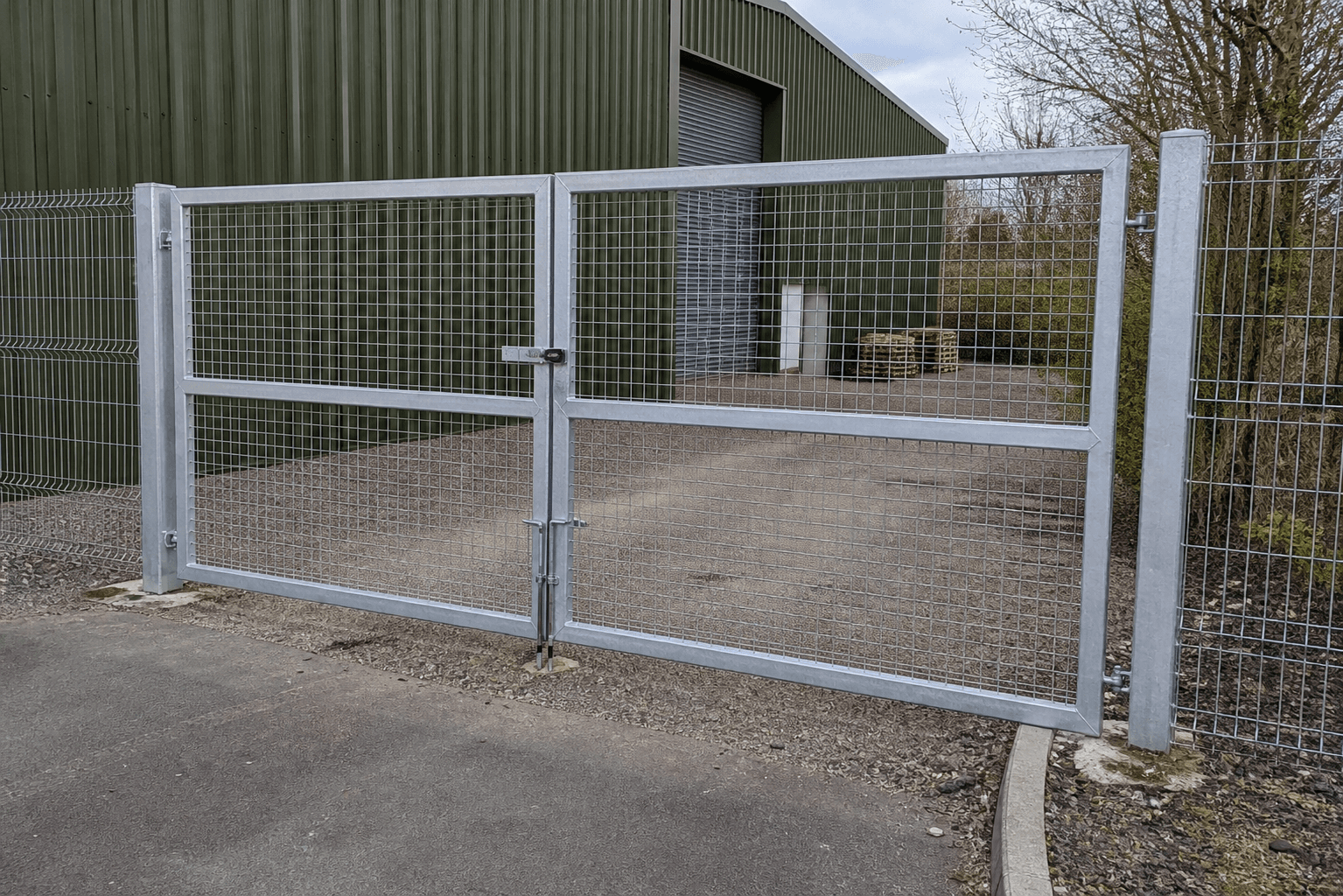 Fence Gate in a realistic industrial setting