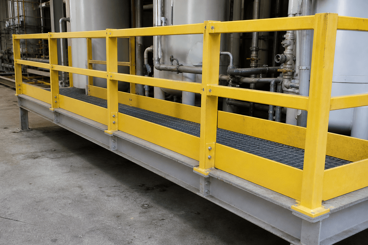 FRP Railing in a realistic industrial setting