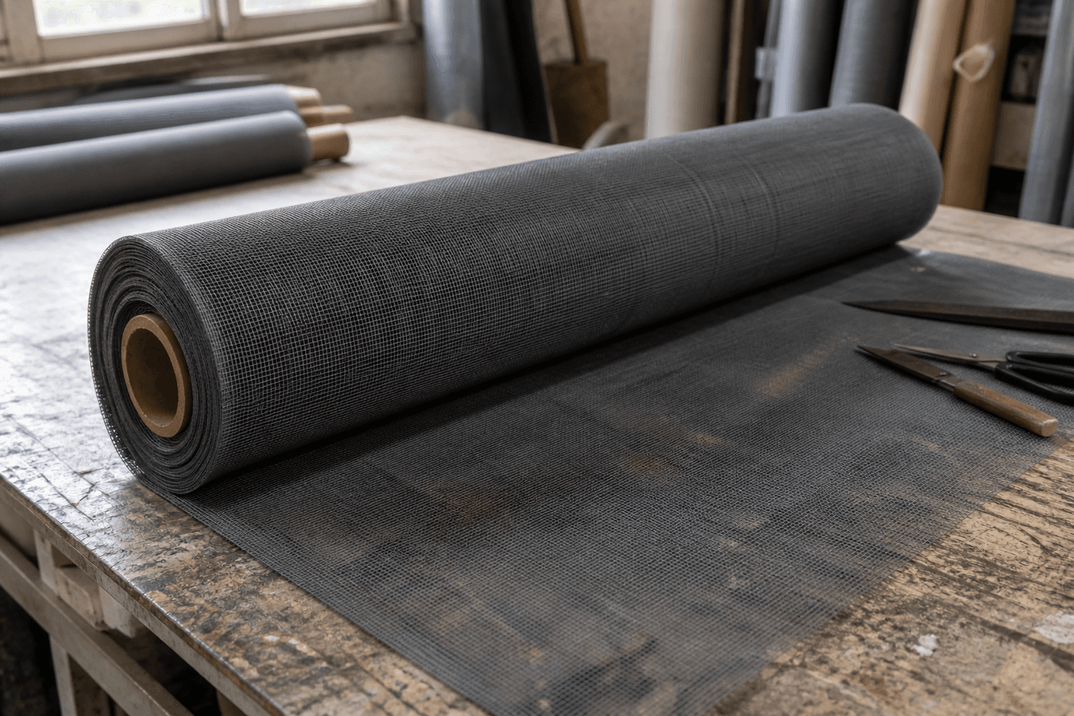 Insect Screen Mesh in a realistic industrial setting
