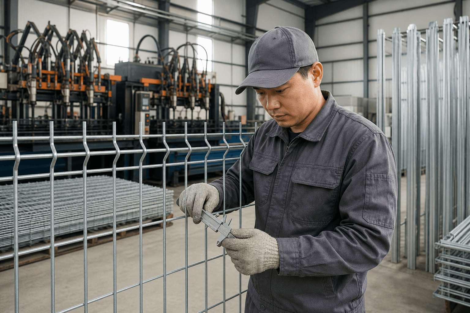 Wire mesh inspection during production