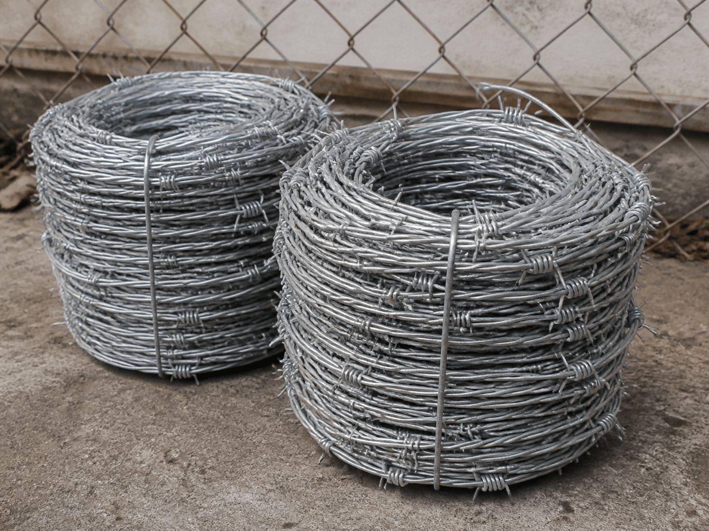 Barbed Wire in a realistic industrial setting